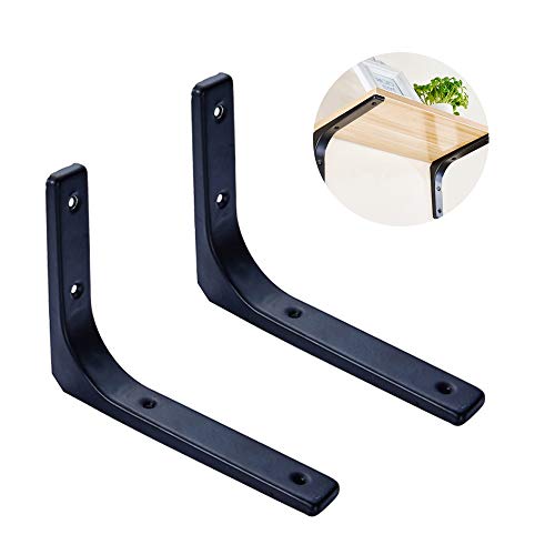 Shelf Brackets 1 Par De Soporte para Estanterías De Metal Soportes De Estante Flotante Soporte De ángulo Recto Escuadras para Estanterias Blanco con Tornillos