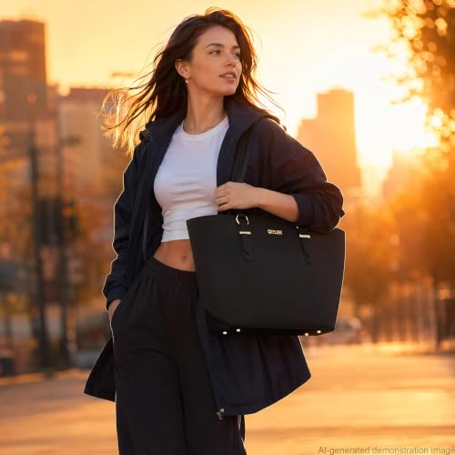 Image of Purses And Wallets Set For Women Work Tote Satchel Handbags Shoulder Bag Top Handle Totes Purse With Matching Wallet