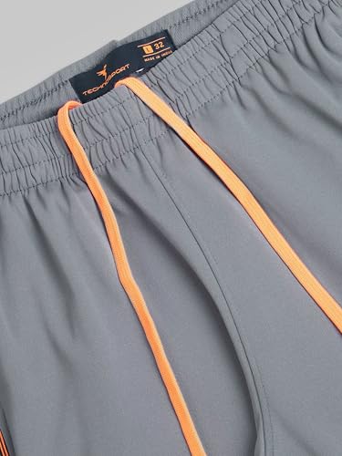 Image of TECHNOSPORT Mens Polyester Slim Fit Activewear Track Pant with SPF50+ for Running, Workout Wear Antimicrobial & Quick Dry