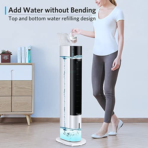 Air Choice Swamp Cooler Fan, Oscillating Evaporative Air Cooler For Room, Portable Air Conditioner, Instant Cool & Easy Use, 3 Modes & 3 Speeds,12H Timer, 2 Ice Boxes, Remote Control For Room & Office #TOP7