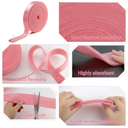 2 Stück Randdämmstreifen für Ausgleichsmasse Selbstklebend 50mmx5mmx10m Dehnfugenband Dämmstreifen Estrich Randstreifen Randdämmung Behnfugenband Entkopplungsband für Fußbodenheizung und Wänden(Rosa)