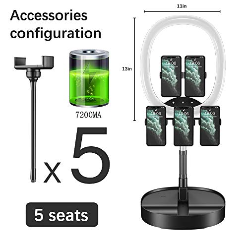 ziqiangnongye 【2020最新版】 LEDリングライト 撮影用ライト USB給電 自撮りライト 自撮りスタンド 化粧ライト 補助光 3モード 撮影 照明 撮影キット コンパクト 軽量 角度調整 美顔 SNS ライブ 生放送 Youtube ti