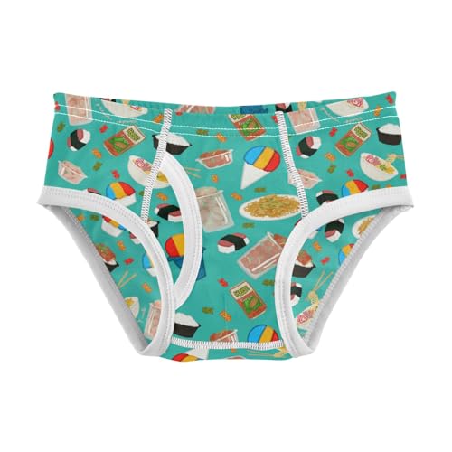 Boys' Exclusive Briefs Toddler Underwear 95% Combed Cotton Boxerbriefs 2T Japanese - Style Food Pattern 29
