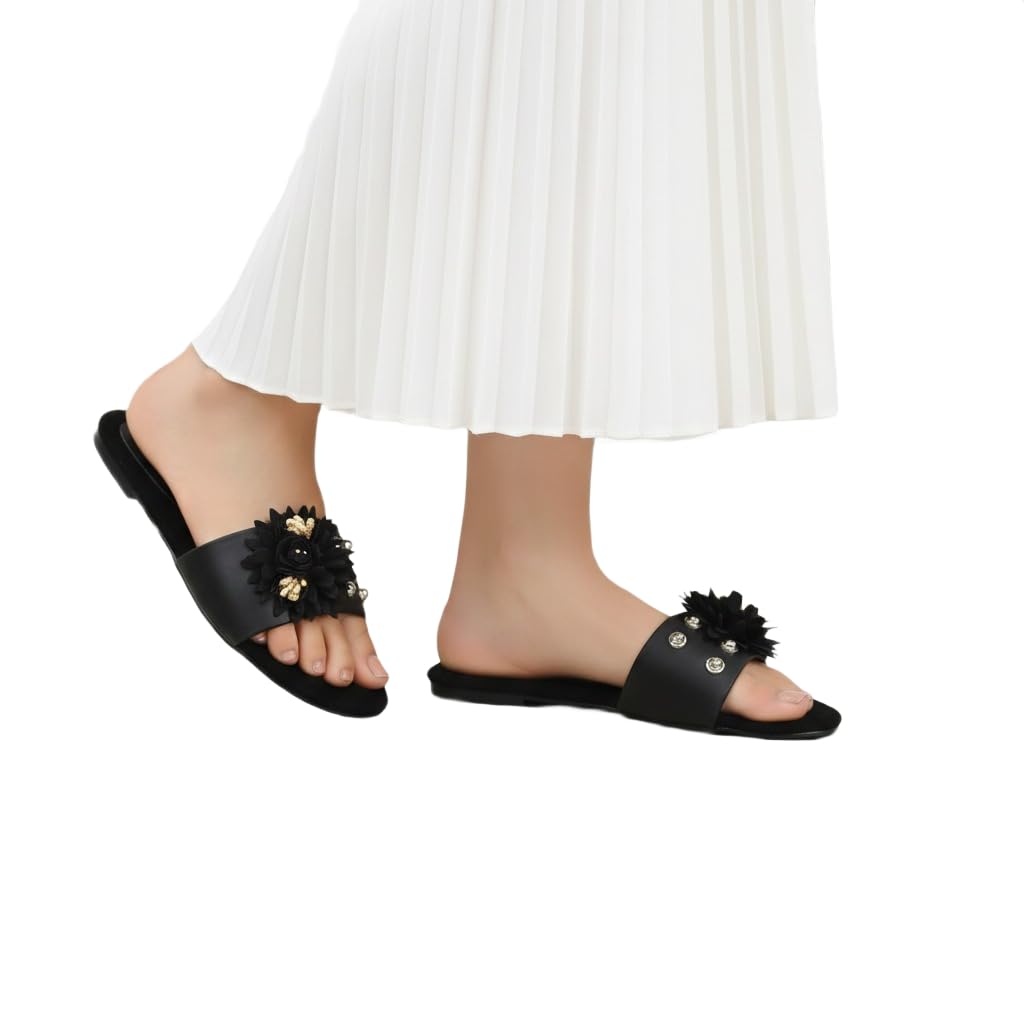 Suede Casual Footwear for Womens Stylish Flat Chappl Bellies for Party Formal Wear Casuals Comfortable and Fashionable Flat bellies for Women & Girls Women's Pointed Toe Ankle Strap Flats, D'Orsay Style Pointed Toe Slip-On Shoes with Low Heel, Casual Comfortable Footwear