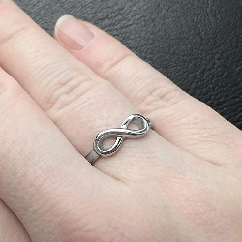 Stainless Steel Infinity Knot Promise Ring Jewelry for Sensitive Skin (Sizes 4-9)2