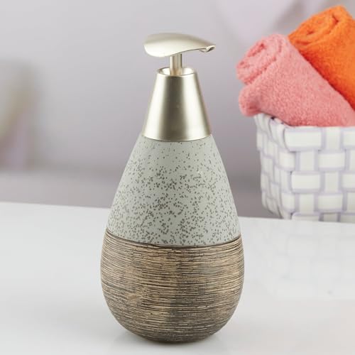 Image of SaSaSa Ceramic Soap Dispenser for Bathroom handwash, refillable Pump Bottle for Kitchen Hand wash Basin, Set of 1, Blue (10604)