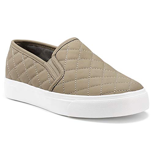 Image of JENN ARDOR Womens Slip On Sneakers Perforated /Quilted Casual Shoes Fashion Walking Flats