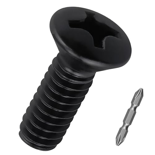 Vis à métaux 6,35 mm noir en acier inoxydable 304 pour matériel d'armoire et appareils