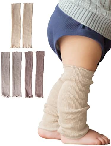 （02:30時点） [SOWAN] [ソワン] 3足組 レッグウォーマー ベビー オーガニックコットン リブ編み 赤ちゃん 女の子 男の子 日本製 (アイボリー・グレー・ダスティピンク)