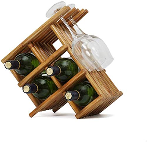 Soporte de vino de madera para 5 botellas miniatura 1