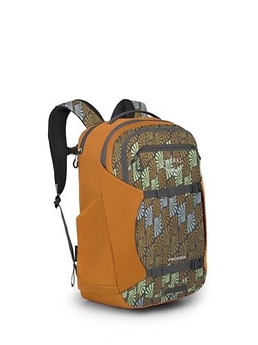 Osprey Proxima 30L Campus Laptop Backpack - Organized Everyday Pack with Tech Storage, Water Bottle Pockets, and Comfortable Carry - Perfect for School, Commute, and Travel, Kazuma Print/Toffee Orange