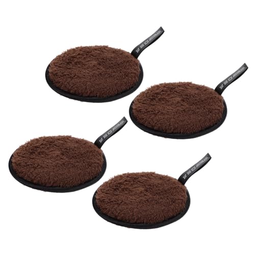WRITWAA Luxurious Fluffy Makeup 4pcs Women's Washable Facial Cleaning Pads Soft Powder Sponge Makeup Powder Puff Facial Cleaning Pad