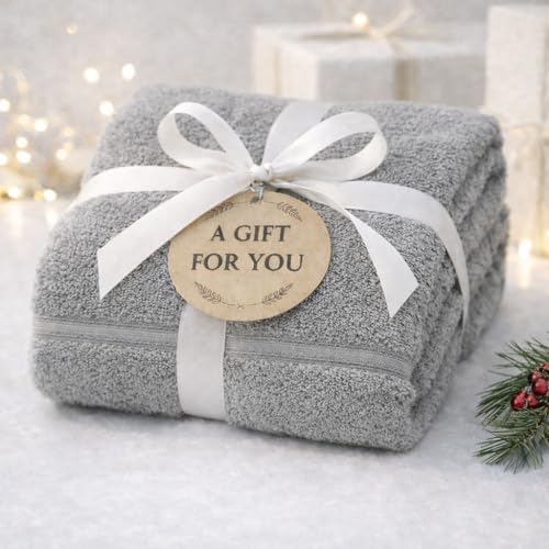 Image of Fitness Mantra Cotton Bath Towel 650 GSM | Heavyweight, Soft & Absorbent | Quick Dry | Large 30 x 60 Inch Towel for Daily Bath Use | 1 Peace| Grey|