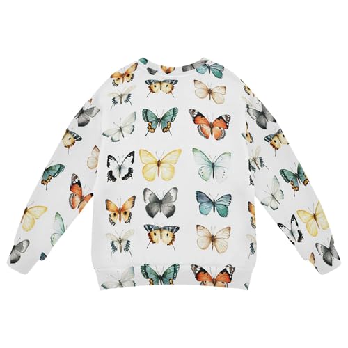 JUNZAN Vintage Mint White Little Kids Sweatshirts Hoodies Crewneck Hoodies for Girls Party 4T2