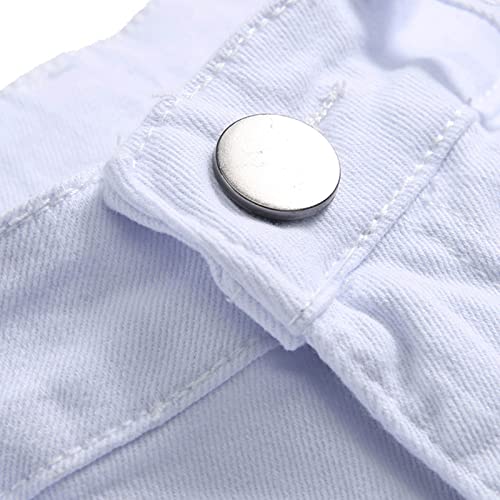 Distressed Denim Pants for Men 2025 Destroyed Straight Slim Fit Pants Holes Classic Skinny Casual Fashion Jeans 7