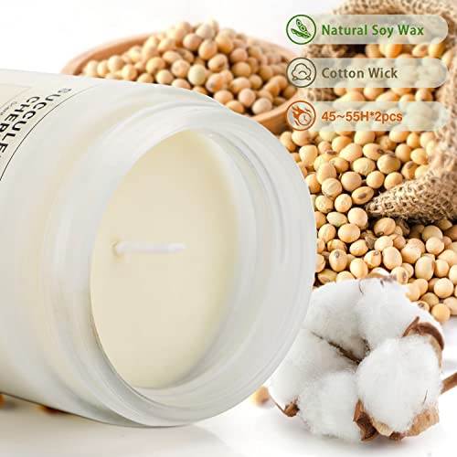 Gingerbread And Cherry Candles For Home Scented, 2 Pack 100 Hours Long Lasting Burning Scented Candles Set, Natural Soy Wax Relaxing Candle, Candles Gifts For Women, Jar Candle #TOP1