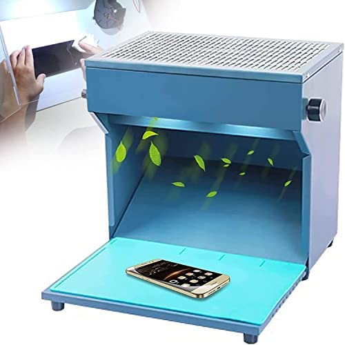 AZAARA Double-Fan Designed Dust-free Workbench, Vertical Laminar Flow Hood Air Flow Clean Bench with HEPA Filter, 13.5X9.05in Mini Dust Free Room Worktable for Phone LCD Repair