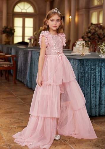 Grace Karin Junior Girls Dress Sequin Formal Pageant Special Occasion Prom Party Fancy Dress Size 10 Pink thumb #3