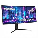 Deco Gear 40” 5K Super UltraWide Monitor (5120×2160), IPS, HDR10, 21:9, 100% sRGB / 96% DCI-P3, USB-C, HDMI, DP, PIP/PBP, Adaptive Sync – Pro Color Accuracy for Creators & Multitasking