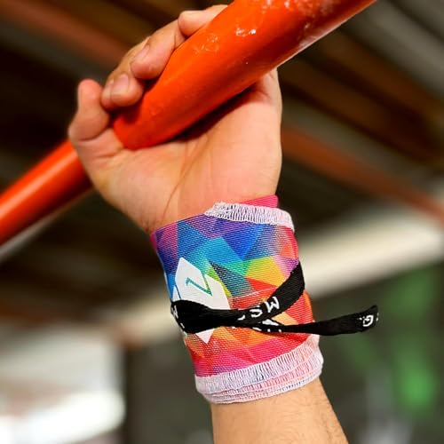 Image of Wrist Wraps for Calisthenics & Weightlifting - Heavy Duty Wrist Support & Stability (Chromatic Burst)