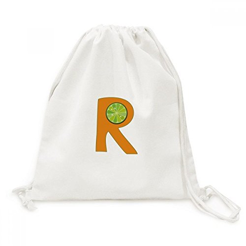 Sac à dos cordon alphabet R orange en toile pour éviter l'encombrement en voyage