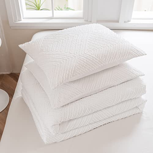 Lavachey Queen Comforter Set, White Boho Bedding Comforter Sets Extra Fluffy thumb #4