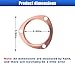 LAINLOY 2PCS 2.5 Inch Copper Header Exhaust Gaskets, Golden Car Exhaust Pipe Collector Gaskets, Sturdy Reusable Parts, Automotive Exhaust Accessories for SBC BBC 302 350 454