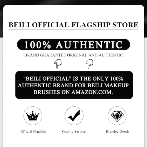 BEILI 30Pcs Professional Makeup Brush Set Original Natural-Synthetic Kabuki Foundation, Face Powder, Highlighter, Contour, Eye Shadow, Eyebrow, Eyeliner, Makeup Tools Kit (Classic Black)