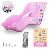 DRBIKE Doll Bike Seat with DIY Decals/Stickers for Girls, Kids Bike Accessories, Fits Standard Sized Dolls and Stuffed Animals, Pink