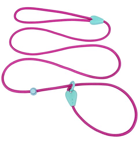 Dog Training Leash Slip Leads for Dogs 6 FT Slip Leash for Dogs Dog Lead with 6 Colors Strong Nylon No Pull Rope Dog Leash Dog Leashes for Small Medium Dogs (Rose Red)
