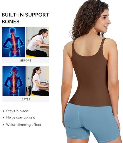 Image of Nebility Waist Trainer for Women Corset Shapewear with Zipper Women's Waist Cincher Tank Top with Adjustable Straps