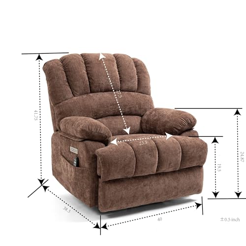 Sillón reclinable con masaje y calefacción cuero miniatura 2
