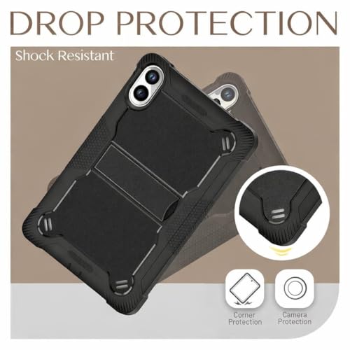 Image of WHITBULL Rugged Shockproof Heavy Duty Back Case Cover Compatible with Honor Pad X8a / X8b 11 inch, Black