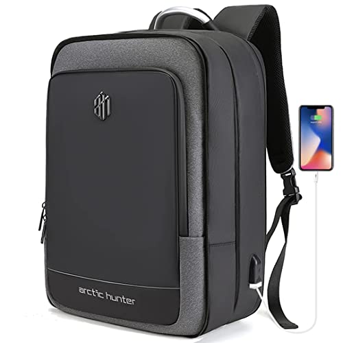 Image of Arctic Hunter Travel Backpack 180 Opening Clothing Pocket 17-inch Laptop Compartment 41L Expandable Design 3 in 1 Convertable Bag Water-resistant Multiple Pockets USB Charging Port