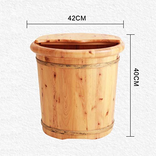 Cubo de madera para baño de pies Spa para adultos miniatura 2