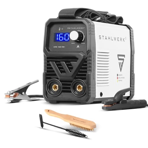 STAHLWERK Poste à souder à l'électrode ARC 160 MD – MMA jusqu'à 160 A, utilisation flexible sans gaz, compact & léger, évolutif TIG DC, Anti-Stick,...