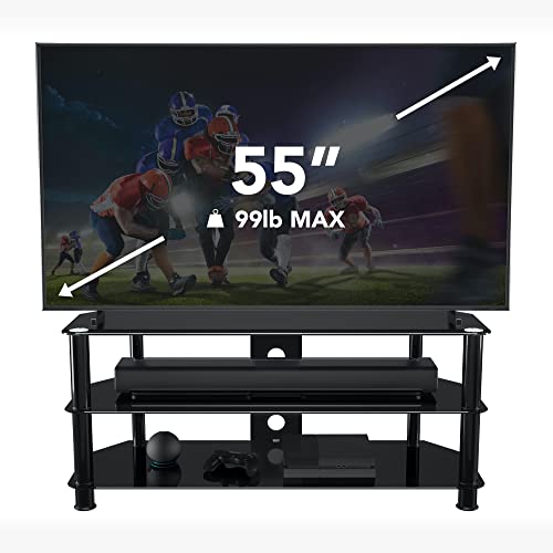 Avf Sdc1140Cmbb-A Media Component Tv Stand With Cable Management For Up To 55" Tvs, Black #TOP1