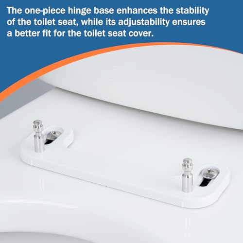 Image of Universal Toilet Seat Elongated Soft-Close Cover, Oval Toilet Seat, White