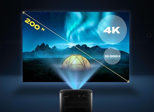 Proyector portátil Multipic 8.1 4K con Android 9.0, Wi-Fi, Bluetooth y batería integrada 6