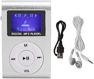 MP3 Music Player with Headphone, Portable Sports Back Clip MP3 Player, with Mini Screen Display, Lossless Sound Lightweigh Music Player for Sports Running, Support up to 32GB