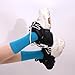 4-Pack Combed Cotton Kids Casual Socks Cool Crew Fashion Neon & Solid Colors Dress Socks Elastic Fit for Girls Boys (11-15 Years, Blue)