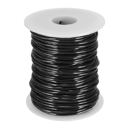 Alambre de aluminio de calibre 12 negro, maleable y flexible para manualidades de 100 pies 2