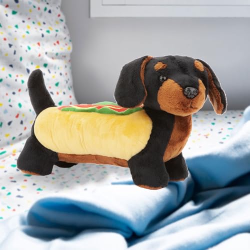 VFM - Wursthund Hotdog Plüschtier Lustiges Doggy Plüsch Kuschelig Flauschig Stofftier Plüschtier Niedlich Gefüllte Plushie, Geschenke für Geburtstag, Valentinstag Weihnachten - 30cm Mehrfarbig