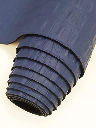 Luxurious Matte Navy Alligator Faux Leather Vinyl Fabric for Upholstery Projects – 54" Wide, Sold by the Yard 4 Luxurious Matte Navy Alligator Faux Leather Vinyl Fabric for Upholstery Projects – 54" Wide, Sold by the Yard - Image 3