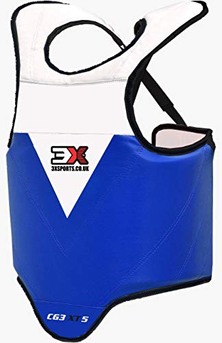 3X Professional Choice TKD Karate Protección De Cuerpo Krav Maga MMA Vientre para Pecho Peto de Entrenamiento Protector Taekwondo (CE Certificado Aprobado)