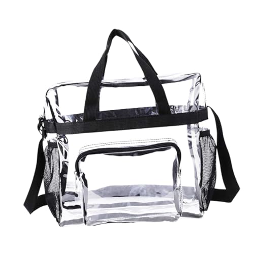 1pc Large Capacity Transparent Travel Handbag Lightweight Tote for Beach Swimsuit Daily Use Stylish Design for