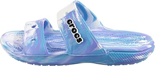 Crocs Unisex-Adult Classic Tie Dye Two-Strap Sandals, White/Oxygen, 9 Men/11 Women | Image 2
