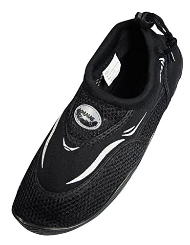 Mens Wave Water Shoes (Black, Size 11)