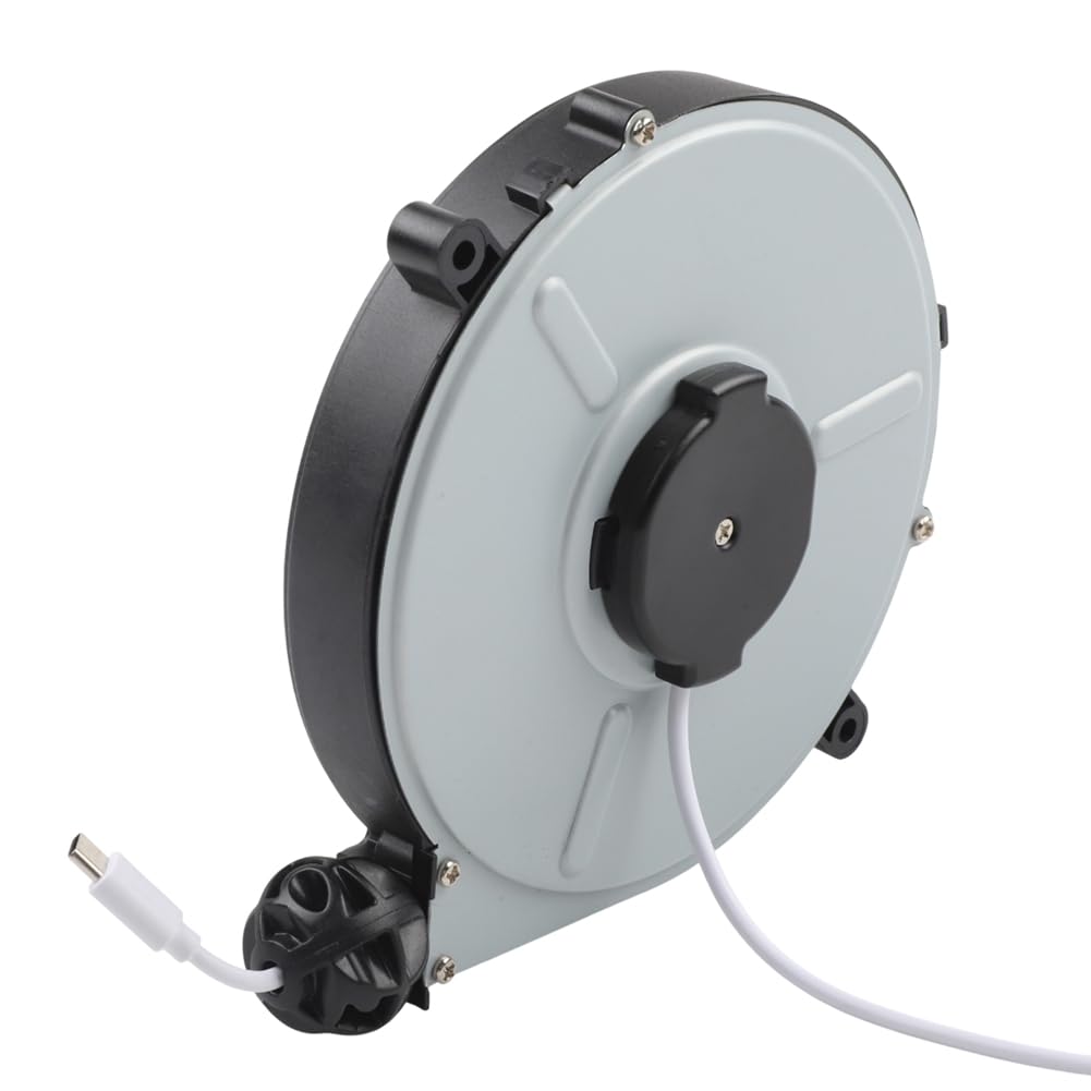Jnchdghwa As Shown Power Cord Reel Automatic Retractable Cable Charger Data Winding Reel Protective Cover 1Pc