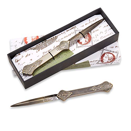 Nostalgic Impressions N1703 Decorative Letter Opener Paper Cutting Knife Premium Antiqued Metal cover
